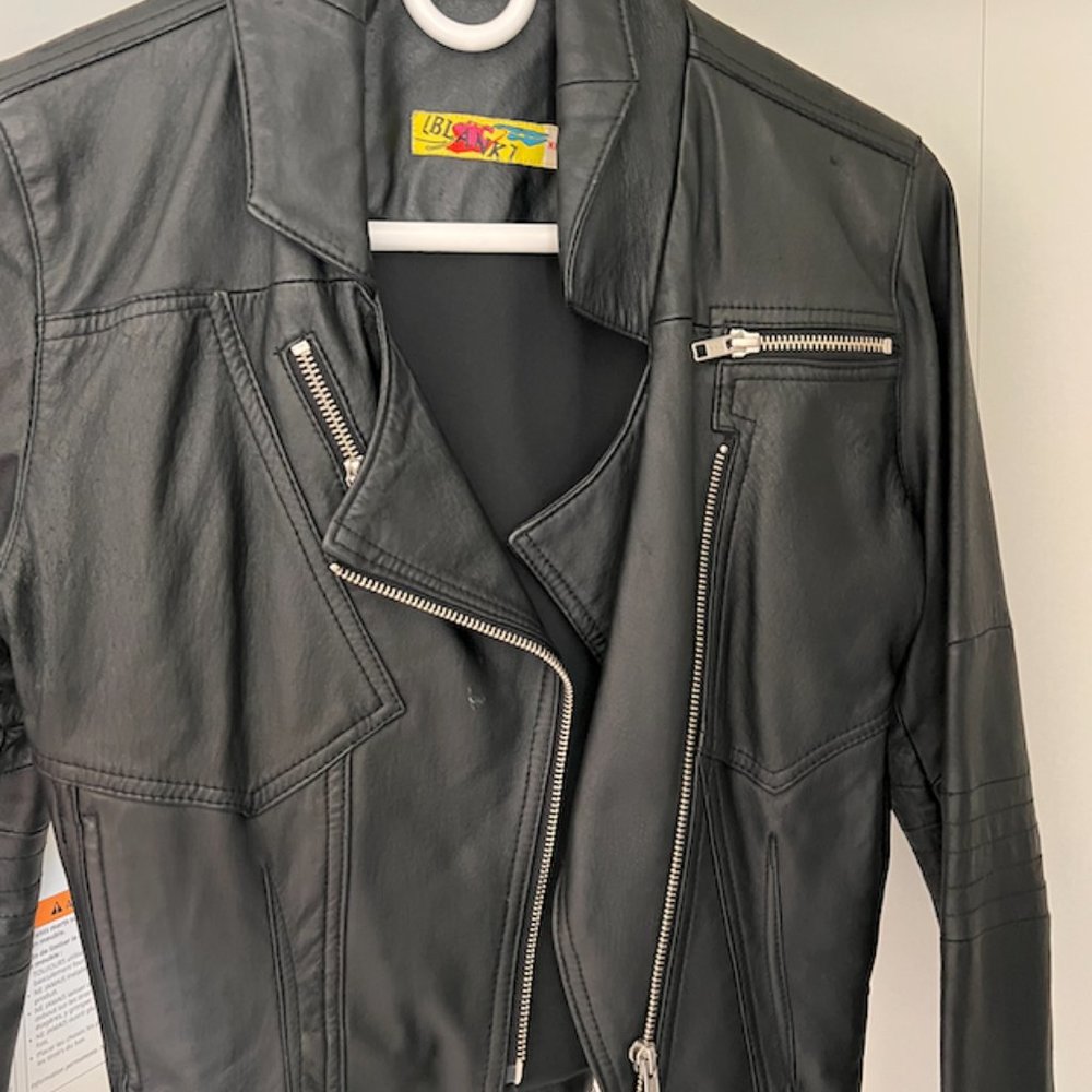 [BLANK] x-small genuine leather jacket
